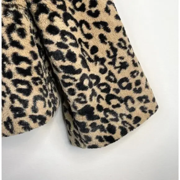 Cabi Lola Retro Cropped Faux Fur Leopard Animal Print Swing Coat Jacket 179 M - Picture 5 of 12